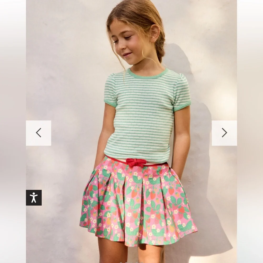 Mini Boden Pleated Jersey Skort 5-6 Years - Picture 2 of 7
